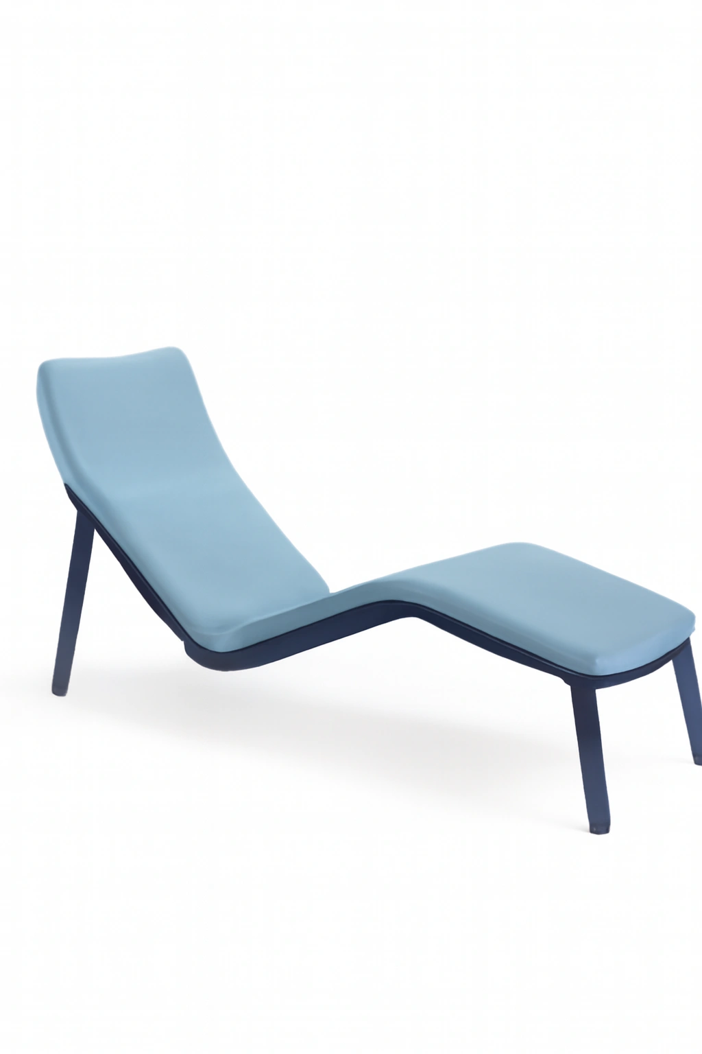 Lettino prendisole in plastica, colore azzurro cielo, design ergonomico per esterni-woodhomecraft